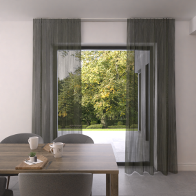 Gordijn op maat Transparant Glaze Graphite gray
