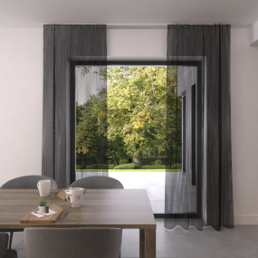 Gordijn op maat Transparant Glaze Night black