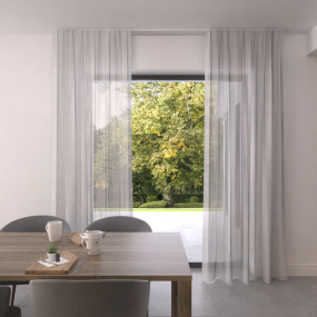 Gordijn op maat Transparant Glaze Swan white