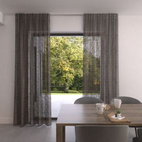 Gordijn op maat Transparant Desert Gray voorkant enkele plooi