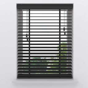 Houten jaloezie Easy 50 mm Bamboe vooraanzicht

