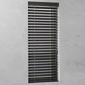 Houten Jaloezie Op Maat 50mm Bamboe Antracietgrijs