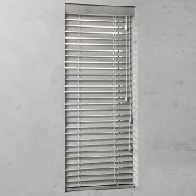 Houten Jaloezie Op Maat 50mm Rustic Steengrijs