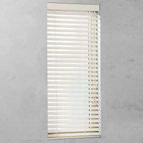 Houten Jaloezie Op Maat 50mm XL Creme