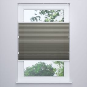 Plisségordijn op maat Home honingraat lichtdoorlatend desert taupe vooraanzicht