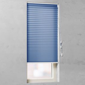 Plissegordijn Op Maat Pure lichtdoorlatend lichtblauw open