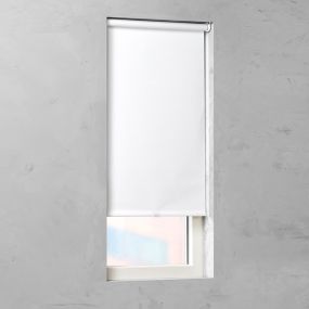 rolgordijn easy handgreep off white half open