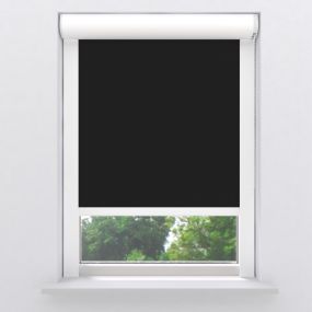 Rolgordijn op maat lichtdoorlatend trend cassette vooraanzicht black