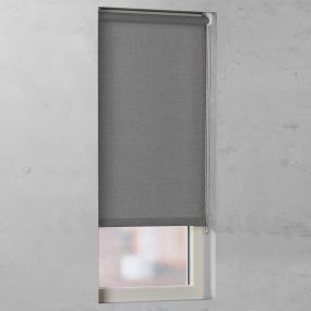 Rolgordijn woven smart lichtdoorlatend grey open