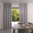 gordijn op maat gloss stofdetail signaalgrijs