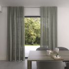 gordijn op maat weave stofdetail grijswit