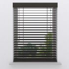 Houten jaloezie op maat Natural 50 mm Grey half open