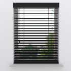 Houten jaloezie op maat 50mm Slim Black vooraanzicht