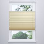 Plisségordijn op maat Solo lichtdoorlatend neutral cream vooraanzicht