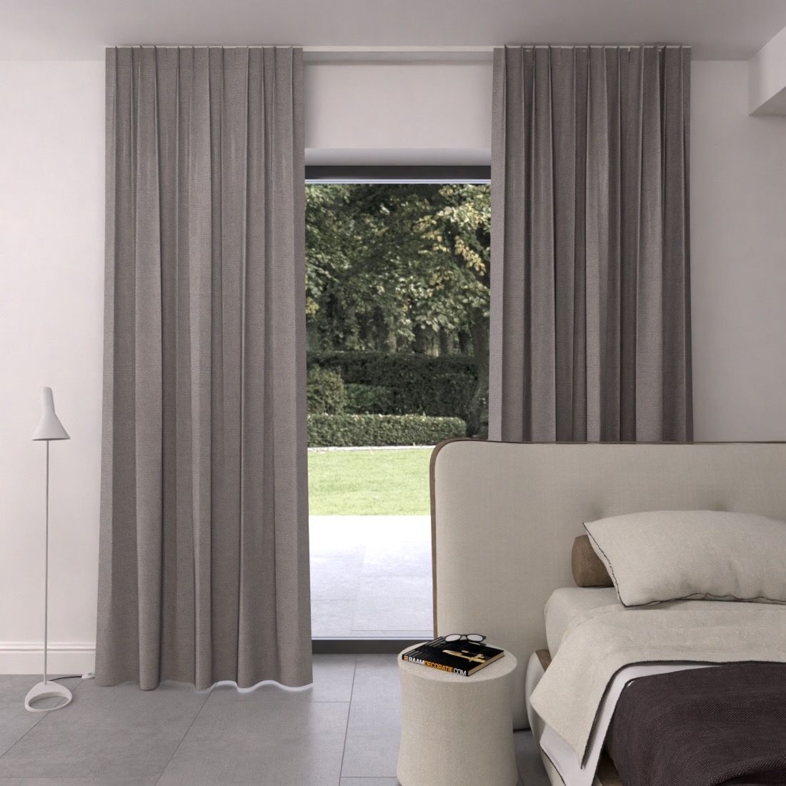 Productfoto gordijn op maat woven verduisterend