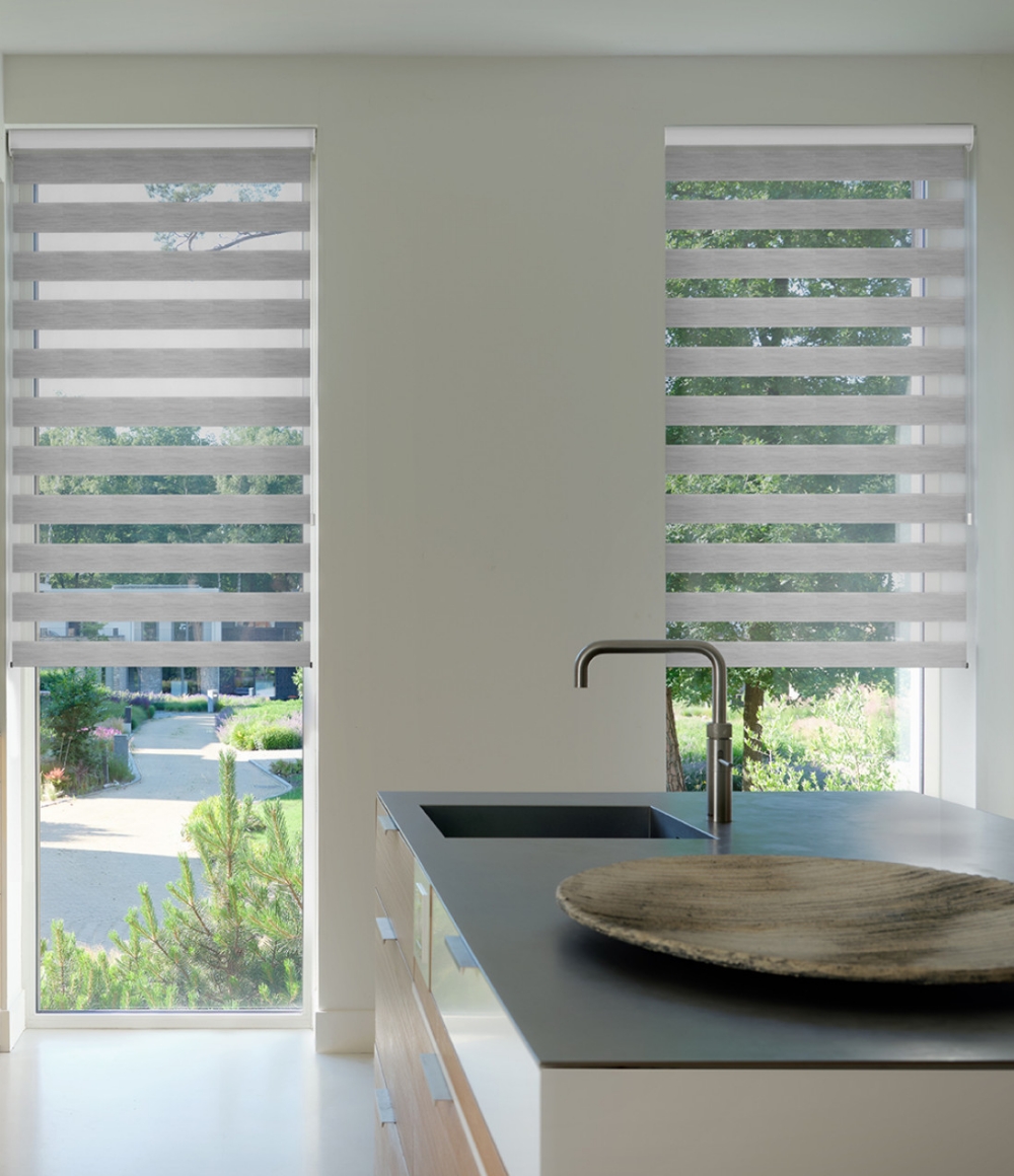 Raambekleding keuken duo rolgordijn