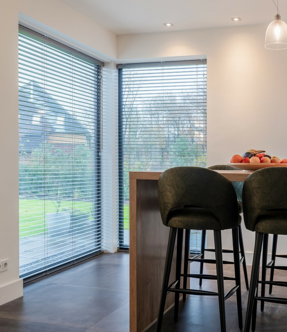Jaloezieën aluminium keuken