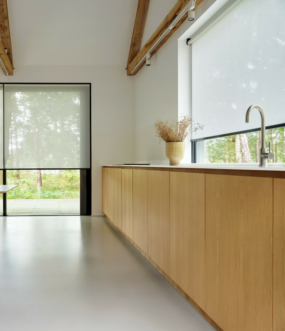 Raambekleding keuken rolgordijn