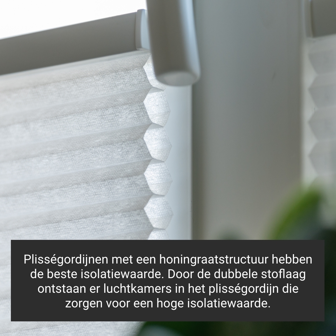 Plisségordijnen isolatie